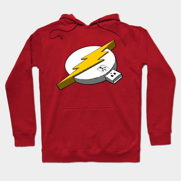 Flash disc Hoodie by raxarts